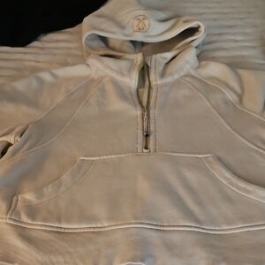 lululemon athletica Womens Cream Half-Zip Hoodie